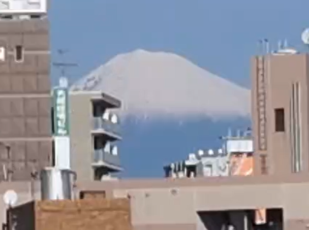 富士山見ながら歩行訓練